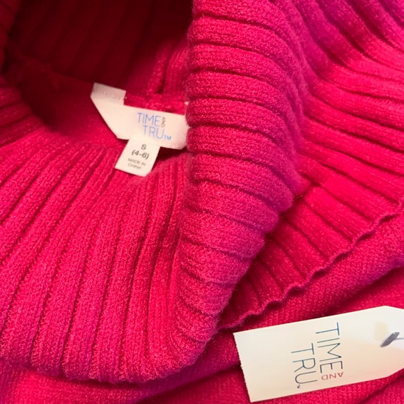 Time And Tru Women’s Pink Cowl Neck Sweater Size Small (4-6) - Picture 8 of 17